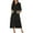 Black, variant on Avidlove Women Zipper Front Robes 3/4 Sleeve Housecoat Full Length Loungewear Dress with Pocket Long Nightgown Sleepwear Bathrobes