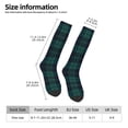 thumbnail image 3 of Women's Knee High Socks Deep Blue & Green Plaid Thermal Soft Knee Long Socks, 3 of 7