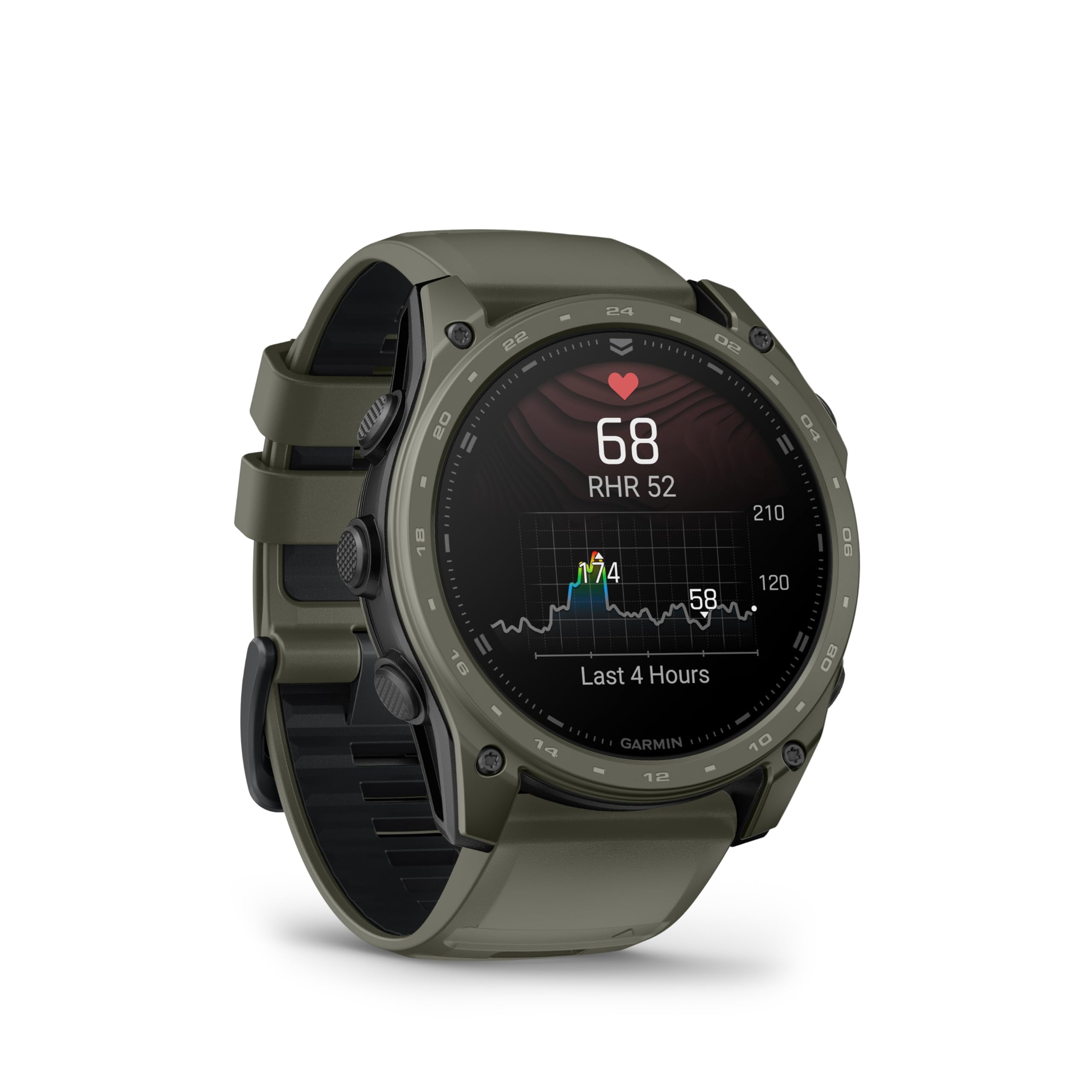 Garmin tactix 8 51mm Cerakote, Premium Tactical GPS Smartwatch, AMOLED Display, Applied Ballistics Solver, Olive Drab Premium Cerakote Coating