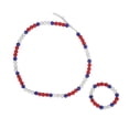 thumbnail image 1 of Collar Y Pulsera De Béisbol, Collar De Béisbol, Cómodos Diamantes De Imitación Elásticos, Purpurina De 3 Colores Para Amantes De Los Jugadores De Béisbol, 1 of 7