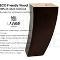 thumbnail image 3 of 6 inch / 15cm Wooden Furniture Legs, 4PCS Soild Wood Walnut Curved Legs Replacement Feet with Mounting Plate for Couch Sofa Cabinet Armchair Recliner Chair, 3 of 6