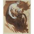 thumbnail image 3 of Pierre Puvis de Chavannes 15x18 Black Modern Framed Museum Art Print Titled - Sleep, Assise Woman (1867), 3 of 5