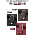 thumbnail image 6 of Key Fob Cover Compatible with Chevrolet Cruz Cavalier Trax Trailblazer 2010-2023 Keychain Case Holder Protector,Long-brown, 6 of 9