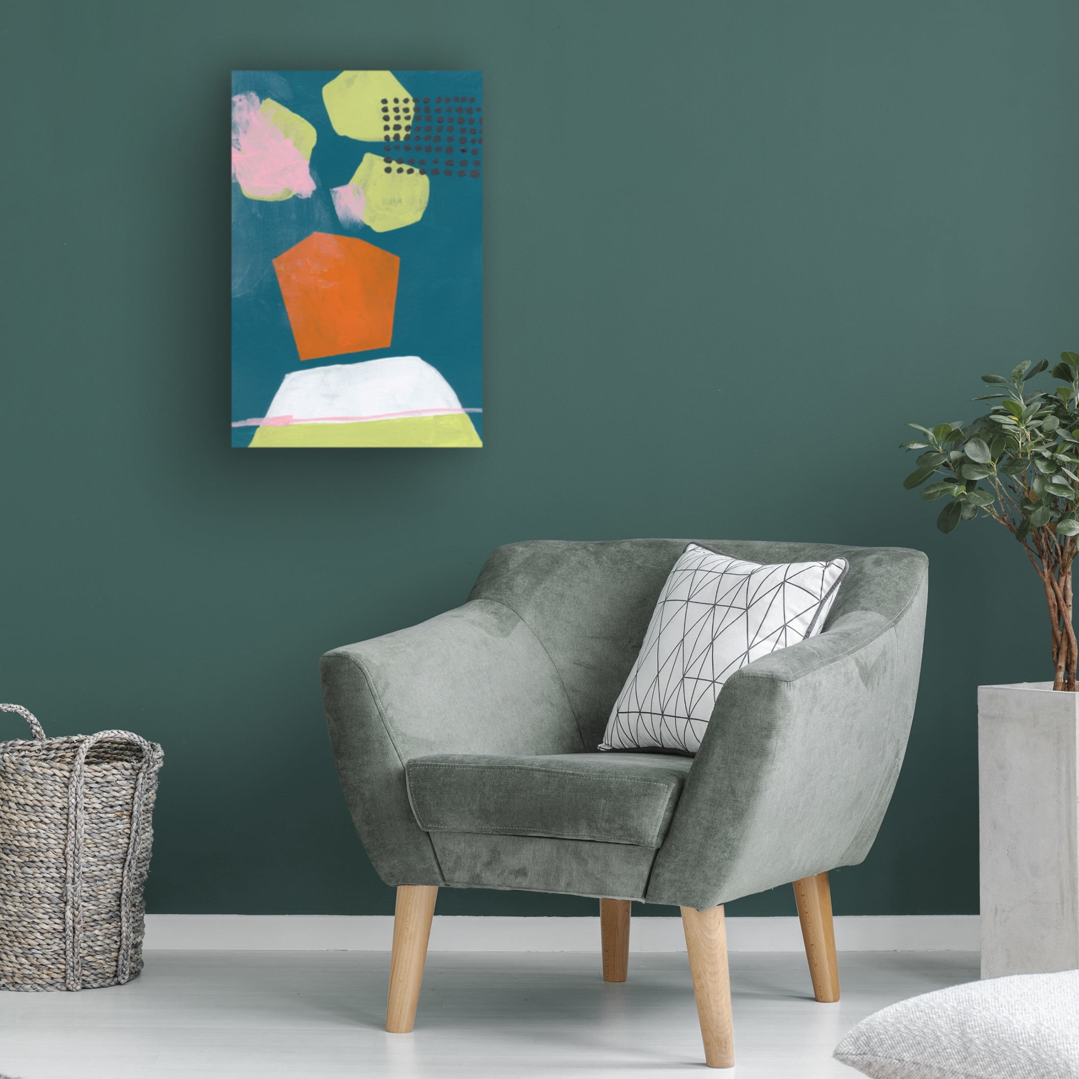 Canvas Wall Art - Bronwyn Baker 'Flower Pot' Wall Art for Living Room, Bedroom, or Office Décor by Trademark Fine Art - 12 x 19 Inches