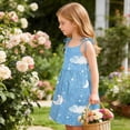 thumbnail image 6 of NAISIBABY Girls Casual Dress, Summer Flowy Sleeveless Leopard Prints Kids Cute Swing Sundress Blue Size 12, 6 of 9