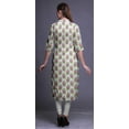 thumbnail image 2 of Bimba Printed Straight Kurtis For Women Button Down Mandarin Indian Tunic XXX-Large, 2 of 6