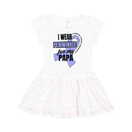 

Inktastic I Wear Periwinkle For My Papa Stomach Cancer Awareness Gift Toddler Girl Dress