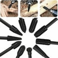 thumbnail image 4 of Juego de 10 brocas para fresado de metal negro de 6,3 mm y 1/4 de acero de carburo de tungsteno a prueba de herrumbre, brocas para escofina, fresas rotativas, herramientas para tallado de madera,, 4 of 5