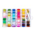thumbnail image 2 of Juego de hilos metálicos de hilo de bordado de 100 colores, kit de hilo de punto de cruz multicolor, hilos de tejer DIY Yuarrent HA1542-00B, 2 of 6