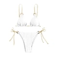 thumbnail image 1 of Conjuntos de bikinis sólidos de encaje de cintura alta dividida para mujer OAVQHLG3B Store  lin121212, 1 of 4