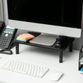 thumbnail image 5 of Mind Reader Monitor Stand, Height Adjustable, Metal, 14.5"L x 9.25"W x 4-5.5"H, Set of 2, Black, 5 of 9