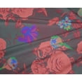 thumbnail image 4 of oneOone Polyester Lycra Dark Green Fabric Bird|Leaves & Rose Floral Diy Clothing Quilting Fabric Print Fabric By Yard 56 Inch Wide, 4 of 4