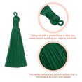 thumbnail image 3 of Uxcell 10Pack 3.5" Silky Bookmark Tassels with Loop for DIY Craft Accessory, Dark Green, 3 of 6
