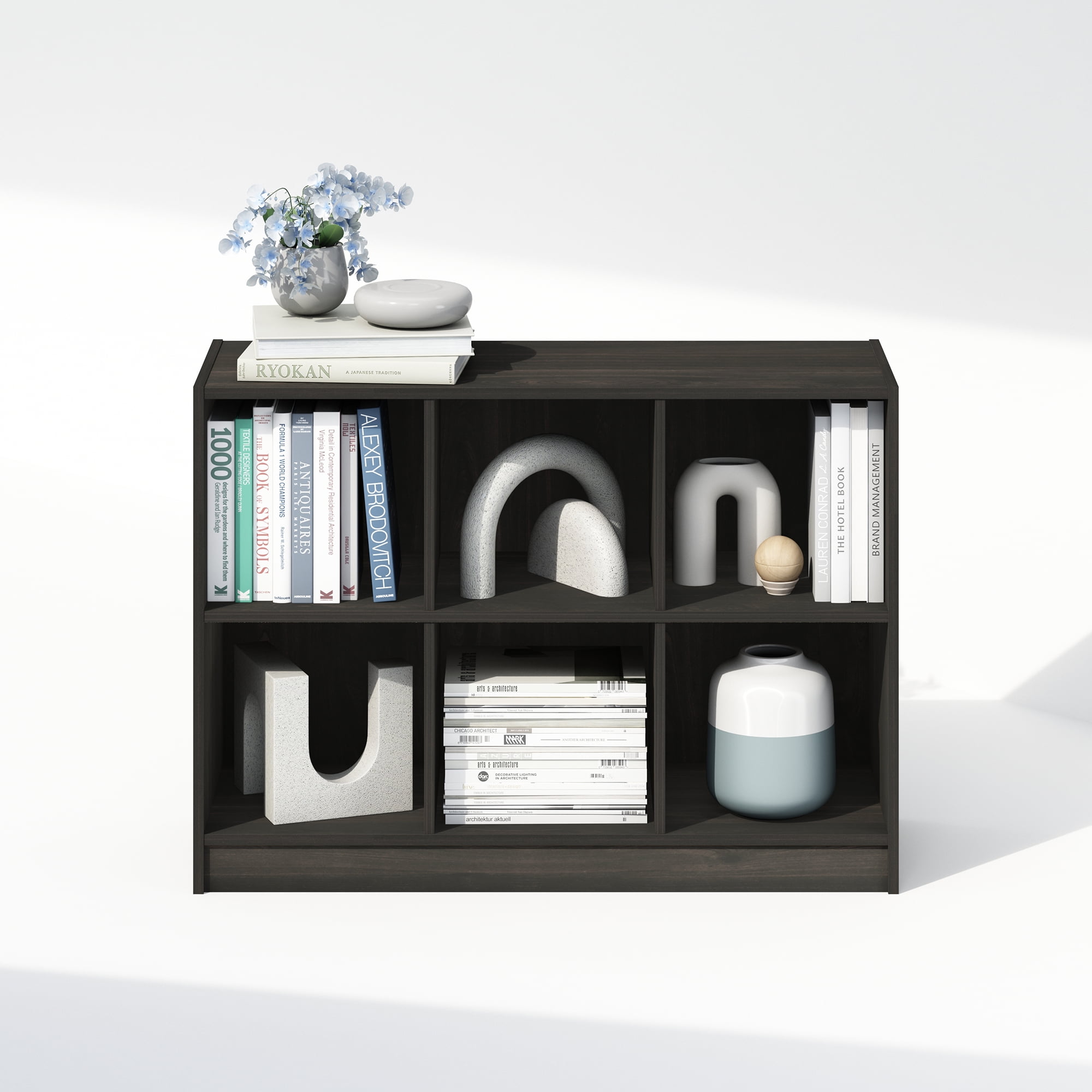 Furinno Basic 3x2 Cube Organizer Shelf Storage, Bookcase, Espresso