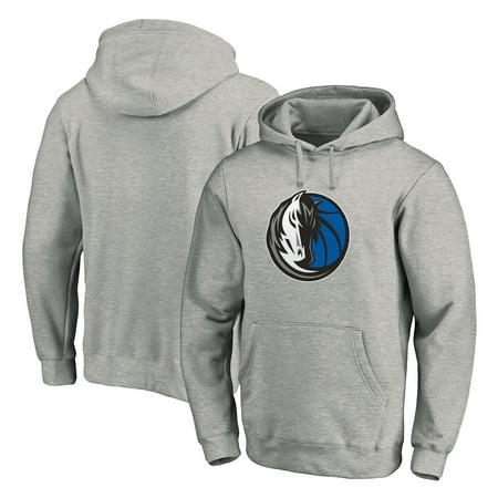 Men's Fanatics Branded Heathered Gray Dallas Mavericks Team Primary Logo Pullover Hoodie