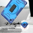 thumbnail image 6 of Shockproof Case for Samsung Tab A7 Lite 8.7 T220 T225, Military Grade Protection Rotating Stand Hand Strap Shoulder Strap Kids Friendly Bumper Rugged Case for Galaxy Tab A7 Lite 8.7",Blue, 6 of 8
