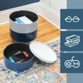 thumbnail image 6 of Tray Top End Table With 3-Storage Bin & Natural Wood Legs, 6 of 18