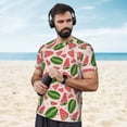 thumbnail image 4 of Wukai Watermelon Print Men's Short-Sleeved Mesh T-Shirt,Quick-Dry Short Sleeve Workout T-Shirt-X-Large, 4 of 8