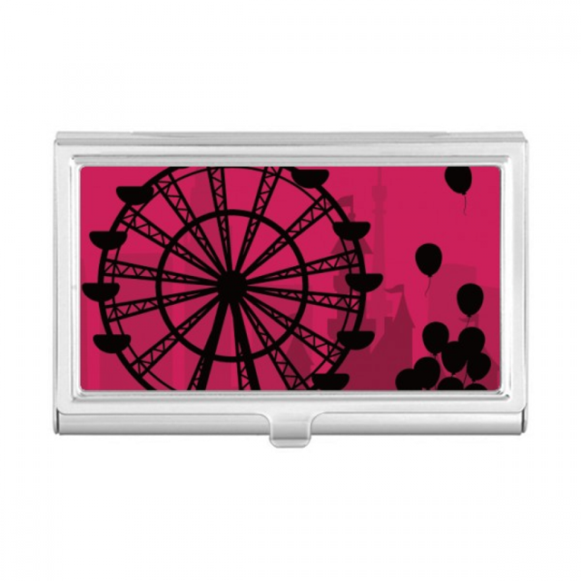 Balloon Ferris Wheel Amusement Park Business Card Holder Case Pocket Box Wallet