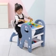 thumbnail image 4 of Gift For kids! 2 in 1 Kids Table & Chair, Painting Board with Storage, Children Activity Table Set for Drawing Reading Art/Kids Table and Chair Set, Drawing Board Writing Desk Toddlers Play Build, 4 of 8