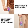 thumbnail image 5 of JIALIOU Nylon Trifold Card Wallet with ID Window Zipper Pocket for Men Women Teen Pink Purple Blue Marble, 5 of 7