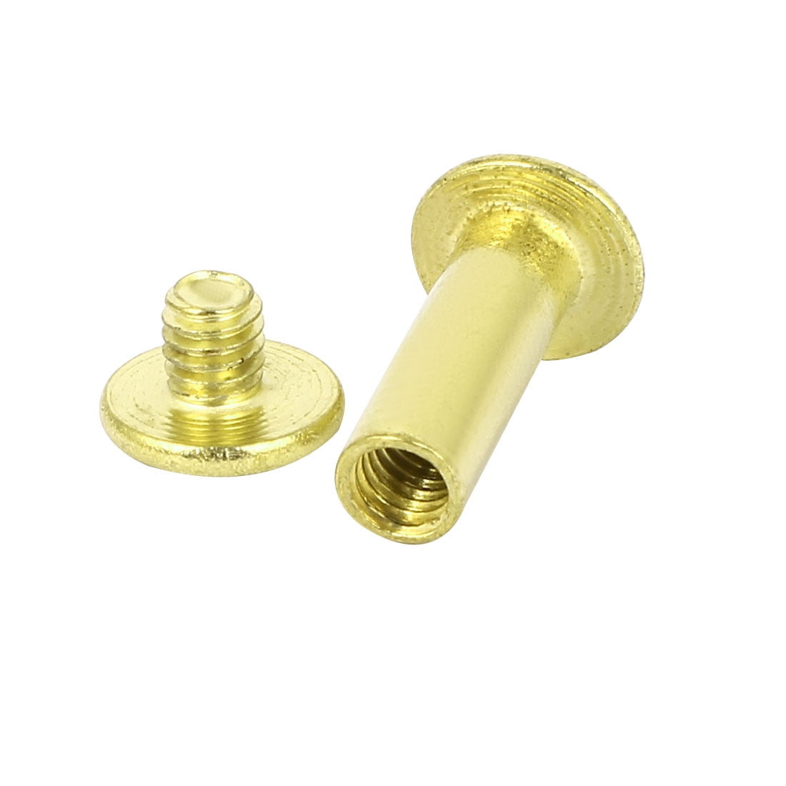 Brass Plated Chicago Screws Binding Posts Docking Rivet 5mmx18mm 30pcs ...