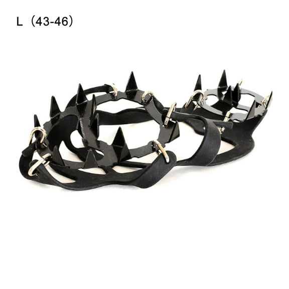 UDIYO 1 Pair 18-Teeth Winter Hiking Climbing Chain Cleats Snow Non-slip Shoes Crampons