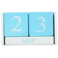 thumbnail image 6 of Huaq Wooden creative perpetual calendar photography props home decoration home furnishings wooden calendar (white + blue), 6 of 6