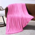 thumbnail image 5 of Home Pink Flannel Fleece Throw Blanket Twin Size, Solid Ultra Soft Luxury Double Side Fuzzy & Plush Fall Blanket for Couch and Pet, Fluffy Cozy Throw Blanket -All Season Premium Bed Blanket-(60"x80"), 5 of 11