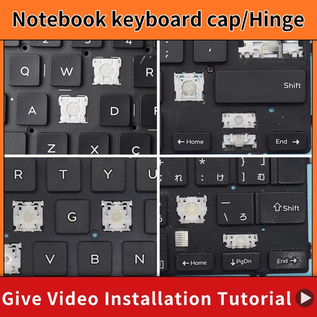 Replacement Keycap Key cap &Scissor Clip&Hinge For DELL XPS 15 9550 9560 9570 5510 M5510 Russian DLM14L23SUJ442 0HPHGJ Keyboard 3 Hinge