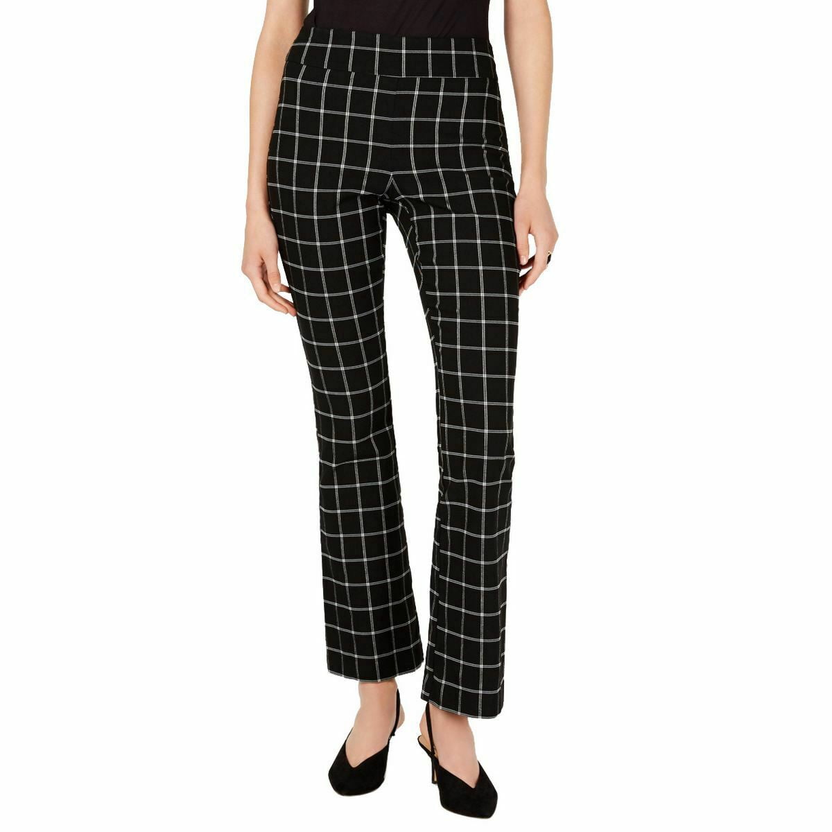 INC Womens Pants Windowpane Plaid 