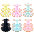 thumbnail image 2 of 6PCS 3-Layer Disposable Round Birthday Cupcake Dessert DIY Paper Stand Dessert Display Rack Wedding Party Supplies, 2 of 9