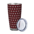 thumbnail image 2 of KLL Red Buffalo Plaid Merry Christmas Print 40oz Stainless Steel Insulated Car Cup with Spillproof Lid - Keep Your Drink Hot or Cold on the Go-Straw Three-piece Set, 2 of 8