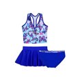 thumbnail image 4 of iEFiEL Girls Floral Tankini Set with Skirt 3pcs Set Swimsuit Bathing Suit,Sizes 4-14 Butterfly Blue 6, 4 of 7