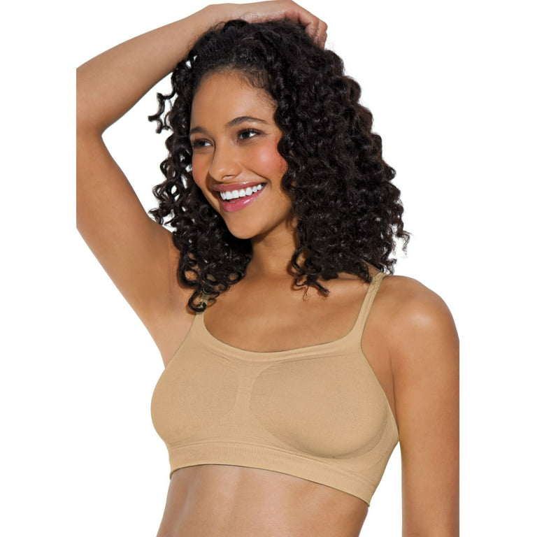 Hanes Originals Women's Triangle Bralette, Breathable Stretch Cotton,  2-Pack, Sytle MHO102 