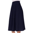 thumbnail image 5 of Women's Classic Pleated Midi Skirt Aline Flare for Everyday Elegance, 5 of 6