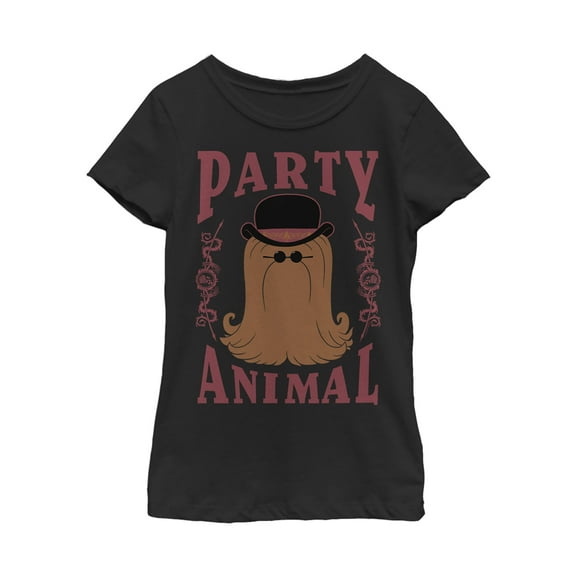 Girl's Addams Family Cousin Itt Party Animal  Graphic Tee Black Small