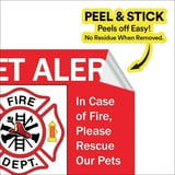 Pet Alert Safety Fire Rescue Sticker - Dog Warning, Save Our Pets ...