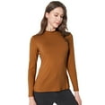 thumbnail image 3 of SSLR Mock Turtleneck for Women Mock Neck Top Long Sleeve T Shirt Casual Basic Active Layer, 3 of 6