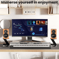 thumbnail image 4 of Desktop Speaker Stand Mount Studio Monitor Riser Support with Vibration Absorption Pad Mount for Living Room Study Room, 4 of 8