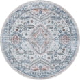 thumbnail image 2 of Unique Loom Kamala Washable Collection Area Rug - Oriental (7' 10" Round Ivory/Gray), 2 of 9