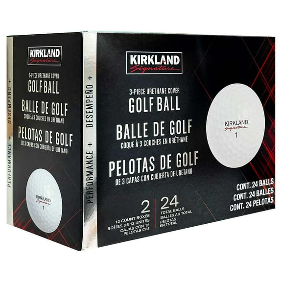 Kirkland Signature Three-Piece Golf Ball Performance Plus,Urethane Cover (24 Count)