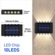 thumbnail image 2 of 4X Aplique Solar de Pared para Exteriores, Impermeable, para Decoración de Jardín, Luces de Pared Hacia Arriba y Hacia Abajo, Impermeable, para Bañador de Pared Externo, 2 of 5