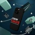 thumbnail image 3 of DistinctInk MagSafe Tough Case for Apple iPhone 15 Pro (6.1" Screen) - I Know Karate and Only 2 Other Japanese Words - Lightweight Grip, 3 of 6