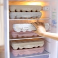 thumbnail image 4 of ACDANC Refrigerator Organizers and Storage,Superior Materials Egg Holder for Fridge,Multifunctional Storage Egg Cartons,Khaki ,12 cells, 4 of 7