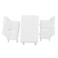 thumbnail image 1 of Mesa de comedor para casa de muñecas blanca con sillas y juego de accesorios para muebles de muñecas 1:50 Mesa cuadrada de comedor, 1 of 9