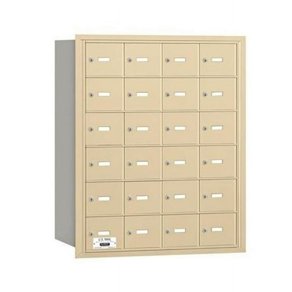 Salsbury  Salsbury 4Bplus Horizontal Mailbox 24 A Doors - Sandstone - Rear Loading - Private Access