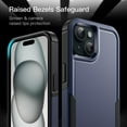 thumbnail image 5 of JETech Case for iPhone 15 6.1-Inch, Heavy Duty Dual-Layer Rugged Protection, Shockproof Protective Tough Phone Cover with Matte Back (Navy), 5 of 6