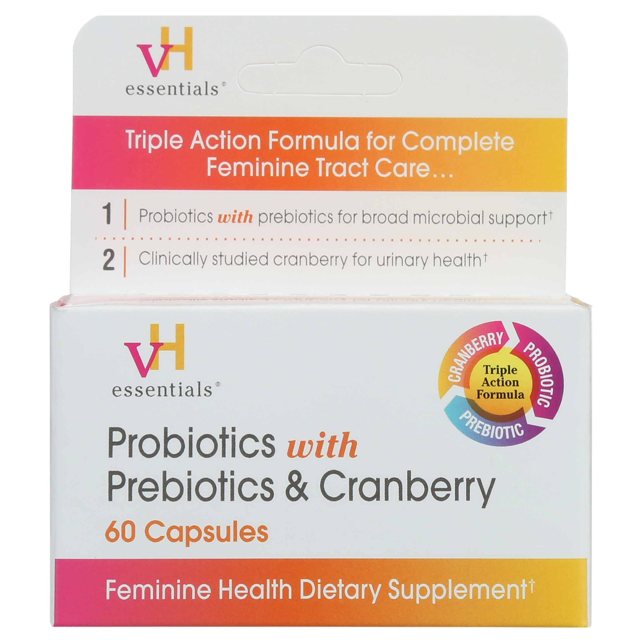 vH essentials Probiotics with Prebiotics and Cranberry Feminine Health Supplement - 60 Capsules - image 5 of 9