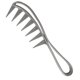 thumbnail image 1 of Peine puntiagudo ancho diente antiestático rizado peluquero cepillo plástico hueco extensión peine, gris Jooan Hogar, 1 of 2